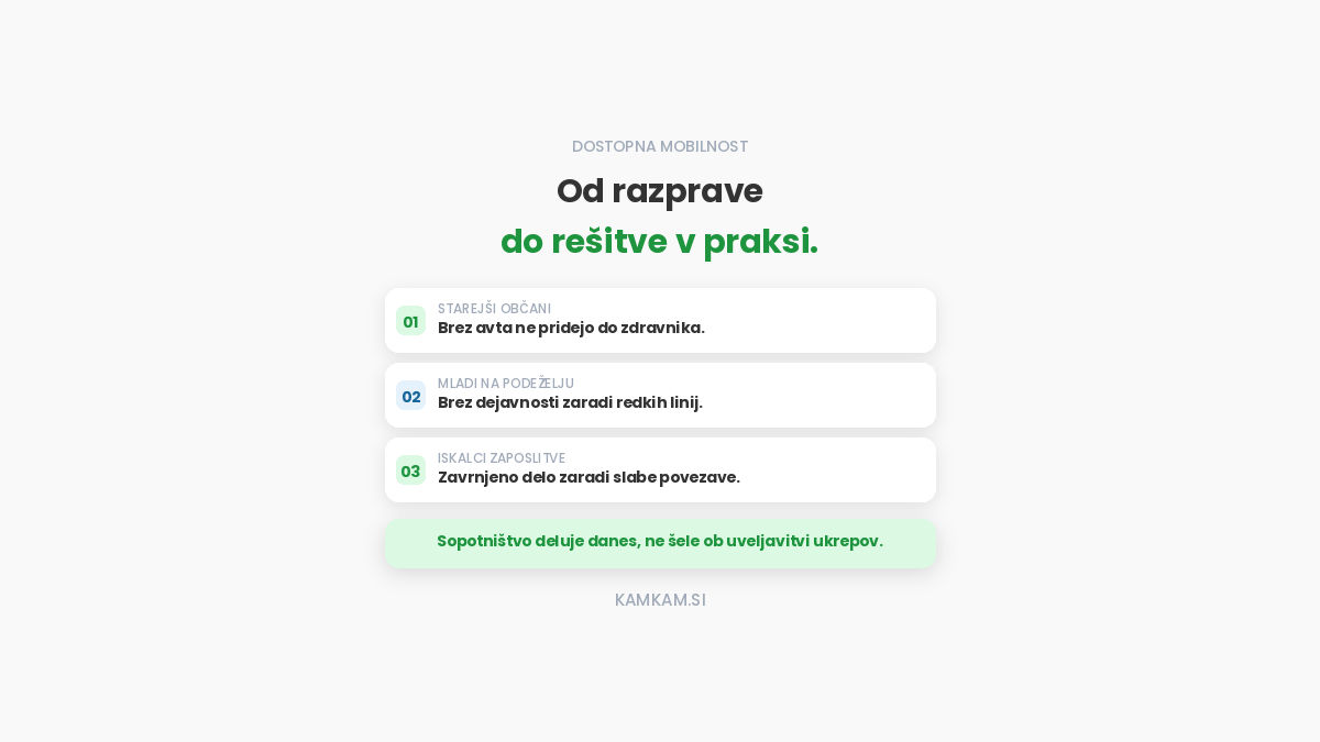 Dostopna mobilnost: Od javnih razprav do praktičnih rešitev