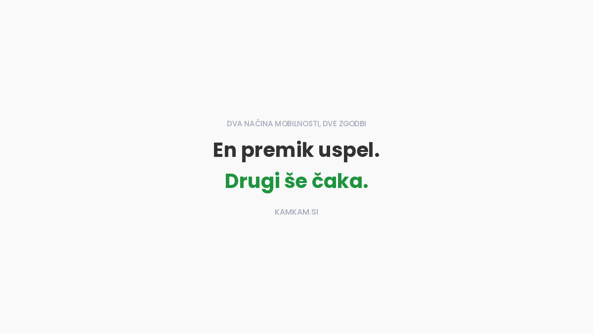 Slovenija dokazuje, da se potovalne navade lahko spremenijo