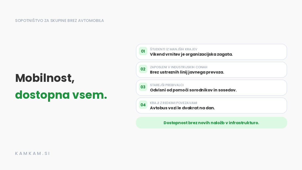 Sopotništvo kot ključ do dostopne mobilnosti za vse